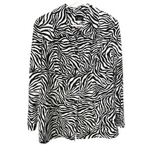 Virgo 16 Zebra Print Jacket Blazer Animal Print Mob Wife Business Old School